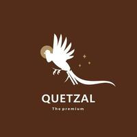 djur- quetzal naturlig logotyp vektor ikon silhuett retro hipster