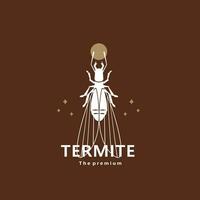 Tier Termite natürlich Logo Vektor Symbol Silhouette retro Hipster