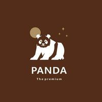 Tier Panda natürlich Logo Vektor Symbol Silhouette retro Hipster