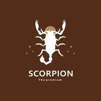 djur- scorpion naturlig logotyp vektor ikon silhuett retro hipster