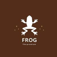 Tier Frosch natürlich Logo Vektor Symbol Silhouette retro Hipster