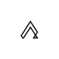 ein schwarz und Weiß Logo mit ein Dreieck vektor