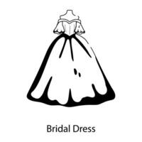 modisch Braut- Kleid vektor