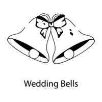 modisch Hochzeit Glocken vektor