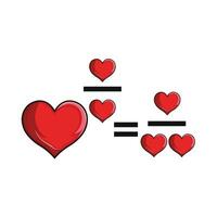 Illustration von Liebe Formel vektor
