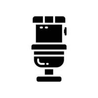 Toilette Symbol. Vektor Glyphe Symbol zum Ihre Webseite, Handy, Mobiltelefon, Präsentation, und Logo Design.