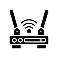 Router Symbol. Vektor Glyphe Symbol zum Ihre Webseite, Handy, Mobiltelefon, Präsentation, und Logo Design.