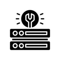 Instandhaltung Symbol. Vektor Glyphe Symbol zum Ihre Webseite, Handy, Mobiltelefon, Präsentation, und Logo Design.