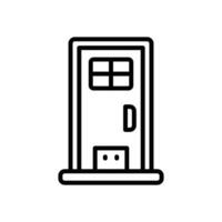 Tür Symbol. Vektor Linie Symbol zum Ihre Webseite, Handy, Mobiltelefon, Präsentation, und Logo Design.