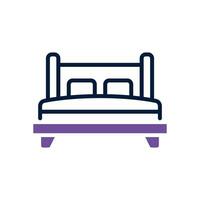 doppelt Bett Symbol. Vektor Dual Ton Symbol zum Ihre Webseite, Handy, Mobiltelefon, Präsentation, und Logo Design.