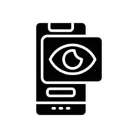 Spyware Symbol. Vektor Glyphe Symbol zum Ihre Webseite, Handy, Mobiltelefon, Präsentation, und Logo Design.