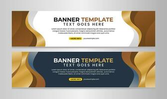 Geschäft Banner Vorlage Design golden Farbe vektor
