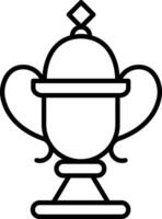 Trophäe Gliederung Vektor Illustration Symbol