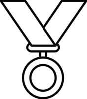 Medaille Gliederung Vektor Illustration Symbol