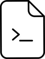 Terminal Dateien Gliederung Vektor Illustration Symbol