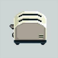 Pixel Kunst Illustration Toaster. pixelig Toaster. Toaster Küche. pixelig zum das Pixel Kunst Spiel und Symbol zum Webseite und Video Spiel. alt Schule retro. vektor