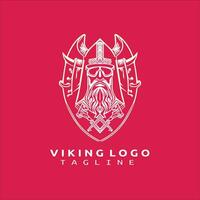 viking logotyp design vektor mall.