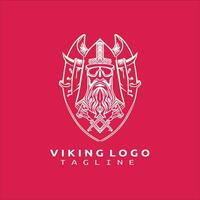 Wikinger Logo Design Vektor Vorlage.