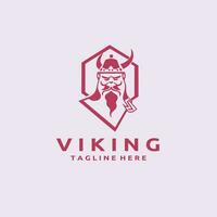 Wikinger Logo Design Vektor Vorlage.