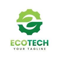 eco tech kreativ logotyp vektor