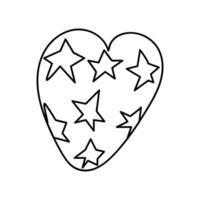 einfach Gekritzel Herz. Hand gezeichnet Herz isoliert auf Weiß Hintergrund. Symbol von Valentinstag Tag. Vektor Illustration.