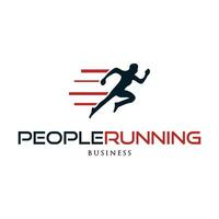 Menschen Laufen Symbol Logo Design Vorlage vektor