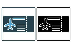 ombordstigning passera ikon. ikon relaterad till luft resa och flyg information. fast ikon stil. element illustration vektor