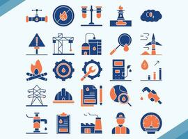 Benzin Industrie Vektor Design Symbole Pack
