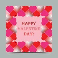 glücklich Valentinstag Tag Sozial Medien Banner Vorlage vektor