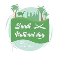 nationaldag i arabien saudi vektor