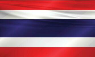 Illustration von Thailand Flagge und editierbar Vektor von Thailand Land Flagge