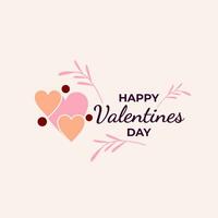 glücklich Valentinsgrüße Tag Hintergrund mit Liebe Herz Illustration Design Vektor gut zum Gruß Karte, Startseite Design, Poster, Sozial Medien Post