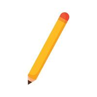 Vektor Bleistift eben Symbol Bildung Element auf Weiß Hintergrund