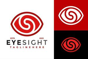 Brief s Auge Sicht optisch Logo Design Vektor Symbol Symbol Illustration