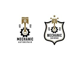 Automobil Mechaniker Logo Design. Mechaniker Dienstleistungen, Auto Reparatur Logo. Design Vorlage, Vektor Illustration.