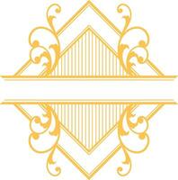 årgång kunglig lyx victorian dekorativ logotyp vektor
