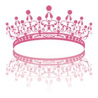 diadem. elegans feminin tiara med reflektion vektor