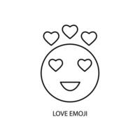 Liebe Emoji Konzept Linie Symbol. einfach Element Illustration. Liebe Emoji Konzept Gliederung Symbol Design. vektor