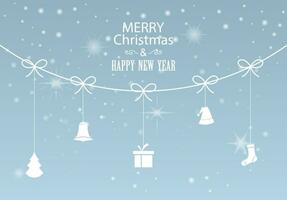 glad jul och Lycklig ny år bakgrund för hälsning kort vektor text text vektor illustration