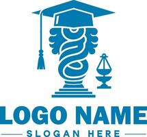 Bildung Logo zum Schule, Hochschule, Universität, Institut und Symbol Symbol sauber eben modern minimalistisch Logo Design editierbar Vektor