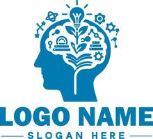 utbildning logotyp för skola, högskola, universitet, inleda och ikon symbol rena platt modern minimalistisk logotyp design redigerbar vektor