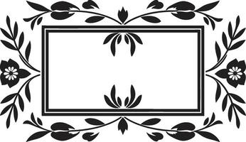 symmetrisk kronblad mosaik- geometrisk blommig ikon botanisk rutnät i svart vektor design