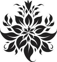 eterisk blommig elegans utsmyckad svart vektor logotyper svartvit inked buketter inbjudan kort dekorativ konst