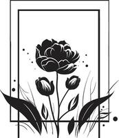 graciös noir kronblad kaskad minimal hand dragen ikon abstrakt vektor silhuetter elegant svart emblem