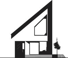 minimalistisk levande ikon hus design vektor emblem naiv bostad mark minimal hus vektor logotyp