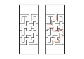 abstraktes Labyrinth. Spiel für Kinder. Puzzle für Kinder. Labyrinth Rätsel. Vektor-Illustration. vektor