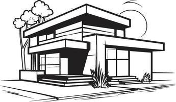 robust Zuhause skizzieren dick Haus Symbol Design stark Domizil Symbol Fett gedruckt Haus skizzieren Vektor Logo