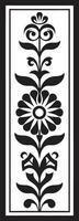 elegant Ranke Grenzen dekorativ Linie Emblem opulent blühen Verzierungen Blumen- Rand Symbol Design vektor