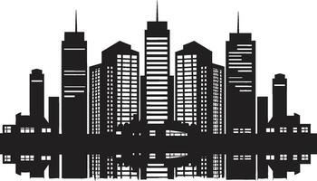 stadslinje dröm flera våningar urban vektor ikon stadens centrum skylinescape flera våningar stad byggnad vektor emblem
