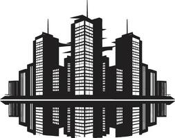 städtisch Turmlinien mehrstöckig Stadtbild Vektor Design Stadtlinie Symphonie mehrstöckig Stadt Gebäude Vektor Symbol